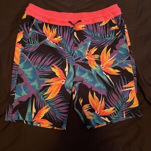 Vintage Tropical Print Women's Shorts